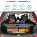 Powerty Cargo Cover for Jeep Patriot & Compass 2007-2016 Accessories Trunk Cover Retractable Trunk Shielding Shade Cargo Luggage Cover No Gap (Not Fit 2017 Jeep Patriot)