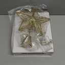 Joiedomi Christmas Tree Toppers 8" Gold Metal Star Decor with Battery Powered Treetop Ornaments with Warm White LED Lights for Xmas Holiday Party Indoor Decorations