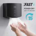 AIKE Air Wiper Compact Hand Dryer 110V 1400W Black (with 2 Pin Plug) Model AK2630S