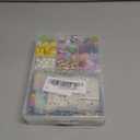 MYCUTEY 421Pcs DIY Keychain Making Kit - Beaded Keychain & Bag Charm Craft Supplies with Colorful Beads, Cords and Acrylic Heart Flower Charms for Kids, Personalized Alphabet A-Z Name Making Kit Gifts