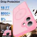 Faiono Magnetic for iPhone 17 Case [Full Camera Protection][Military-Grade Protection][Compatible with MagSafe] Shockproof Protective Slim Phone Case for iPhone 17, Pink