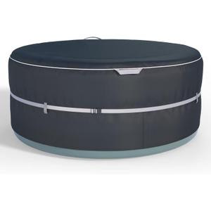 XCZ Portable Hot Tub Cover, Inflatable Hot Tub Full Coverage - Waterproof, Sunproof, Dustproof, Fits Most 4 Person/77 Inch Inflatable Hot Tub Spa, Round (Black Cover Only) (79 "x 79" x 28")