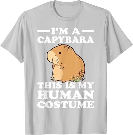 Cute Halloween This is My Human Costume I'm a Capybara T-Shirt, Size: M