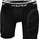 Youper Boys Youth Padded Sliding Shorts with Cup Pocket for Baseball, Football, Lacrosse S