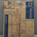 DEVAISE Mobile File Cabinet, Rolling Printer Stand with 3 Drawers, Fabric Vertical Filing Cabinet fits A4 or Letter Size for Home Office, Rustic Brown Wood Grain Print