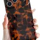 Compatible with iPhone 17 Pro Max Case, Tortoise Shell Retro Amber Brown Cheetah Print Leopard, Fashion Soft TPU Protective Case for Women Compatible with iPhone 17 Pro Max 6.9 '', Color1