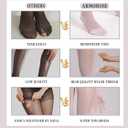 Indestructible Tights for Women, Rip Resistant Durability Tummy Control Top Pantyhose 40D Semi Sheer High Waist (Large, White)