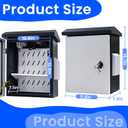 Waterproof Outdoor Electrical Box with Thermostat & Fan, 15.7" H x 11.8" L x 7.9" W Metal Enclosure, Vented NEMA Box for CCTV, Camera, Security System