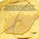 MEEDEN Metallic Gold Acrylic Paint: 1L /33.8 oz Heavy Body Gold Leaf Paints for Canvas Crafts Paintings, 33.8 Fl Oz