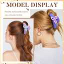 HAIMEIKANG 2 PCs Acrylic Bow Hair Claw Clips for Women - Cute Banana Non-Slip Strong Hold Barrettes Y2K Hair Clips for Thick Thin Hair