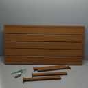 Metal Table 35.5"×18"×14" With 4Legs And Hardwares Wooden Color