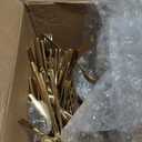 KINGSTONE Gold Silverware Set, 60 Piece Flatware Cutlery Set for 12, 18/10 Stainless Steel Silverware Mirror Polished Dishwasher Safe for Home, Restaurant, Wedding, Party(Gold, 60 pieces for 12)