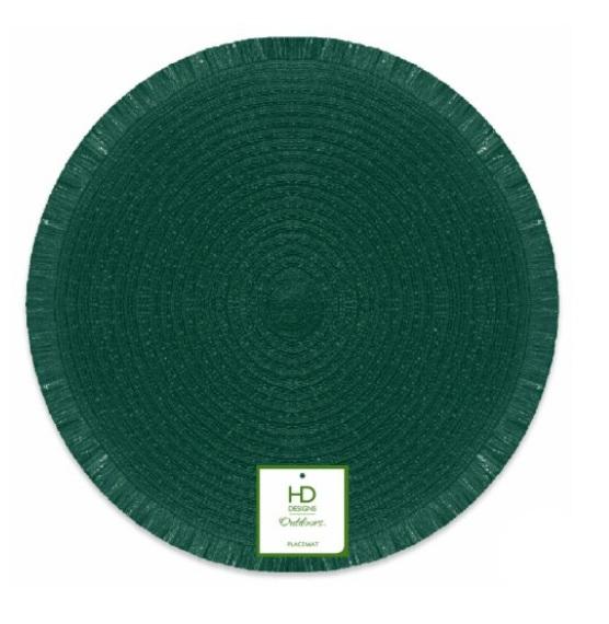 Green Placemats Set of 8 for Dining Table, 15 Inc