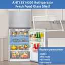 UPGRADED AHT73514301 Refrigerator Glass Shelf, Shelf Assembly Compatible with lg kenmore Refrigerator LTCS20220B LTCS20220S LTCS20030S LTCS20020B, Replace 2659431 AP5676688 PS7788910