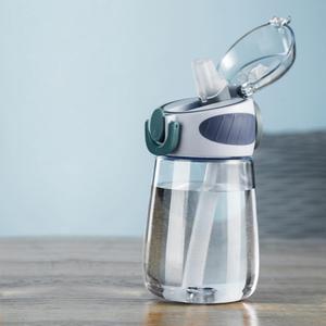 400ml Portable Transparent Drinking Cup, With Pop-Up Lid, Suitable For Outdoor Sports, Fitness, Camping And Picnics, Blue