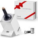 Cobalance Wine Chiller,Electric Wine Cooler Bucket for 750ml Vino or Some Champagne,Single Bottle Chiller for Poolside Party,Gift Set for Vino Lover (1 Bottle(White))