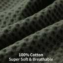 100% Egyptian Cotton 600 TC Waffle Weave Throw Pillow Covers 2 Pack, 20" x 20"
