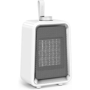 Portable Space Heater,800W/500W Energy Efficient Desk Heater for Indoor Use,PTC Fast Heating Ceramic Desktop Heater for Home Bedroom Office Desk(White)