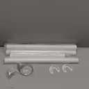 Closet Rods for Hanging Clothes, 17 to 84 Inch Heavy Duty Stepless Adjustable Closet Hanging Rod, 1.3 Inch Diameter Metal Closet Rod for Wardrobes Laundry Bedroom RV, White