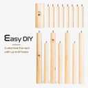 Wooden Coat Rack Freestanding with 8 Hooks & 3 Adjustable Sizes for Clothes, Space-Saving Design for Bedroom Office Entrance Holds Hats Coats Scarves Bags