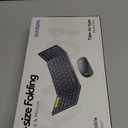 Foldable Keyboard and Mouse, Samsers Folding Bluetooth Keyboard Combo, 2.4G + BT5.0 x 2, Full-Size Portable Travel Keyboard & USB-C Rechargeable Wireless Mouse for iOS Android Windows Mac OS