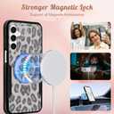for Samsung Galaxy A16 5G Phone Case - Compatible with MagSafe Women Girls Cute Magnetic Protective Cover Cool Funny Unique Leopard Heavy Duty Shockproof Design for Samsung A16 5G Case