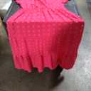 Women Short Sleeve V Neck Swiss Dot Midi Summer Dresses 2024 Boho Ruffle Long Dresses Ruffle Wedding Guest Dress, Pink, Large