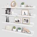 Picture Ledge Shelf, Floating Shelves for Wall Decor, White, Set of 6, 24''