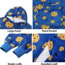 Krifey Wearable Blanket Hoodie, Oversized Sherpa Fleece Sweatshirt with Giant Pocket, Birthday Gifts for Women, Mom, Sister (Cookies)