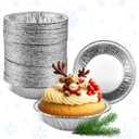 Mini Pie Tins 2.9 Inch - 200 Pack Disposable Aluminum Foil Pie Pans | Durable & Stackable, Freezer & Oven-safe for Holiday Baking, Christmas Desserts, Meal Prep | Great for Seasonal Gifts for Bakers