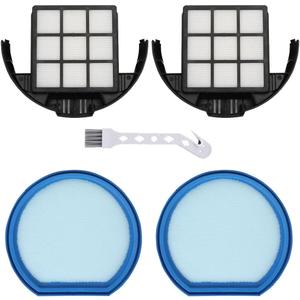 4 Pack Vacuum Filter Set Compatible with Hoover T-Series WindTunnel Bagless Upright Vacuum, Replaces Parts #303173001 & #303172002, 2 Washable Filters+ 2 HEPA Cartridge Filters+ 1 Cleaning Brush