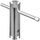 BearHut Basket Strainer Wrench Long Enough to Work on Deep Modern Universal Sink Double-ended 1/2" & 3/8" with Sliding Handle Kitchen Tool