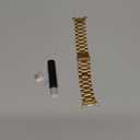 Anlinser No Gap Bands Compatible with Samsung Galaxy Watch 8 Band 44mm 40mm/Watch 8 Classic Band 46mm, 22mm Metal Strap for Women Men, Gold