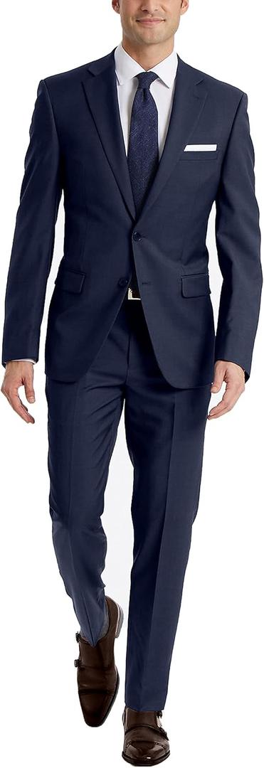 Calvin Klein - Traje de corte ajustado, por piezas, para hombres (30W x 30L, Blue Twill)