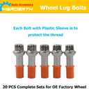 14mm x 1.5 Wheel Lug Bolt OE Factory Wheel 0009905407 Compatible with ML500 S550 CL63 ML350 GLK350 CL500 GL450, Pack of 20