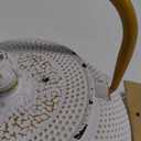 Japanese Tetsubin Cast Iron Teapot Tea Kettle pot with Stainless Steel Infuser for Stovetop Safe Coated with Enameled Interior, 20.3oz (0.6 Quarts)