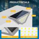 SOLPEX Solar Stair Lights for Outside,24 LEDs Solar Step Lights Outdoor Waterproof Decor for Stair, Step, Deck, Fence, Balcony, Patio, Wall, Yard, Garden (12 Pack, Gray Shell&Cold White)