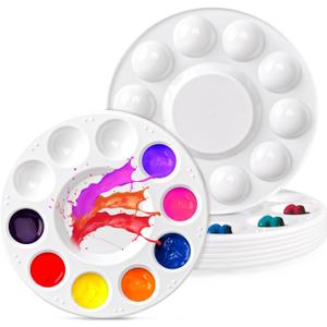 8Pcs Paint Tray Palettes, Plastic Paint Pallets, Watercolor Palette Painting Tray for Painting Party, DIY Craft and Art Painting