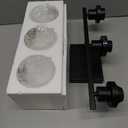 MELUCEE 3 Lights Bathroom Light Fixtures Brushed Nickel Modern Vanity Lights Indoor Wall Mounted Light with Hammered Glass Shade Suitable for Bathroom Living Room Hallway