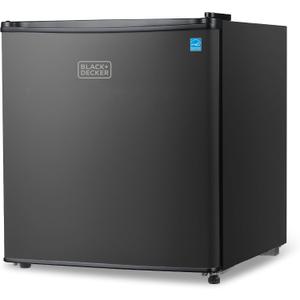 BLACK+DECKER 1.7 Cu. Ft. Compact Refrigerator, Energy Star, BCRK17B, Black
