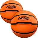 Nerf Mini Foam Basketballs - Indoor + Outdoor Foam Balls - 5" Inch Basketballs for Mini + Over The Door Hoops - 2 Balls Included - Orange