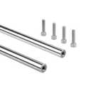 2 pcs 12 mm x 350mm Chrome Plated Linear Rod with M6 Hex Socket Cap Screw Bolt