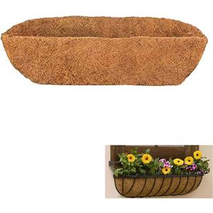 1 Pcs Trough Coco Liner 48 inch Wall Planter Replaceable Coco Liner for Window Box, Fence Flower Baskets
