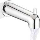 7 Inch Slip on Bathtub Spout with Diverter, Compatible with Moen 3839/3853,Extra Long Diverter Tub Spout Fits 1/2" Copper Tube(5/8" Diameter),Chrome