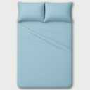 Sheets Twin XL Size Bed Sheets-100% Long Staple Soft Egyptian Cotton SheetSet, 4 Piece Set-Upto 15" Deep Pocket-Pure Egyptian Cotton Bed Sheets Set (Sky Blue)
