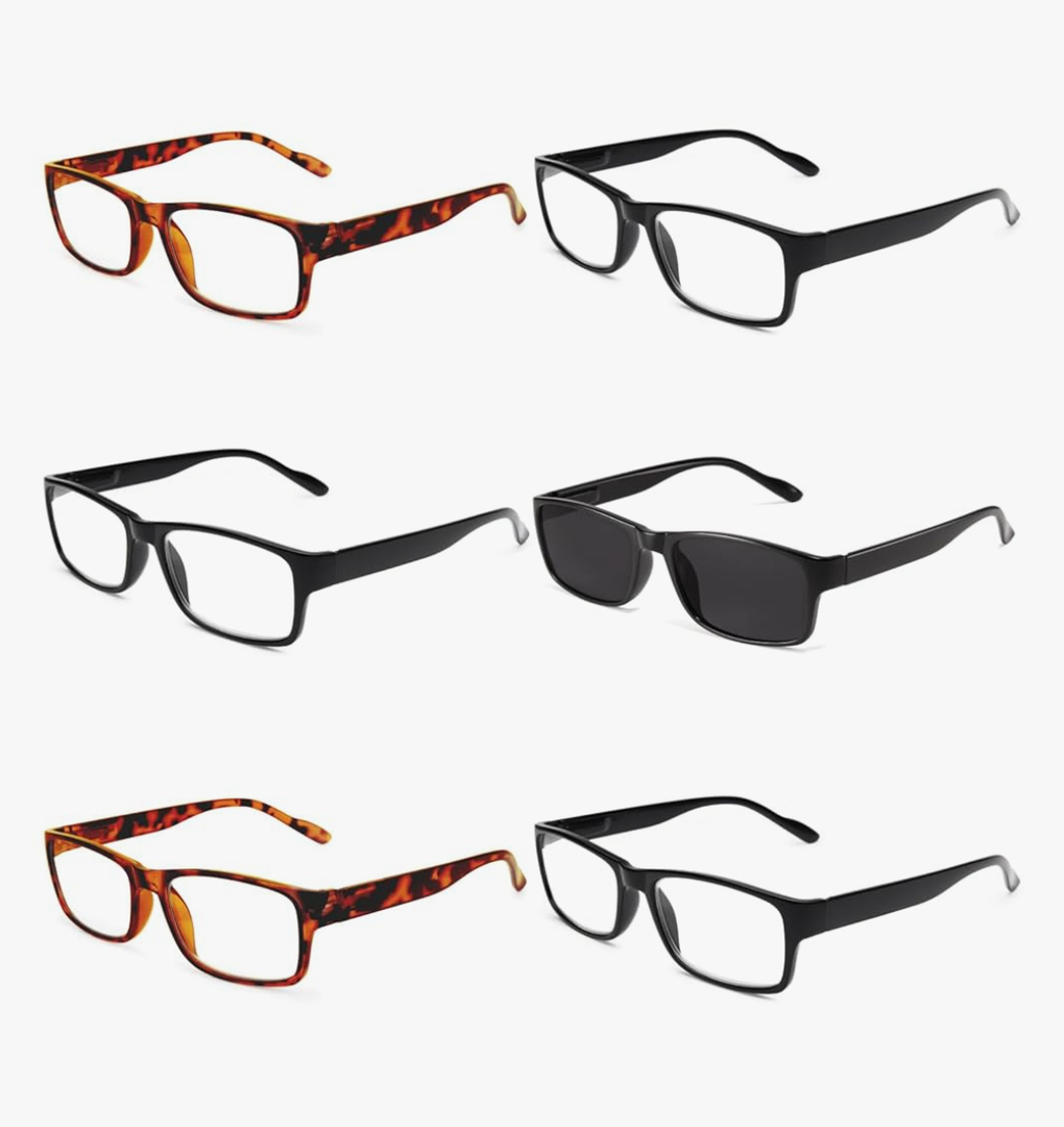Gaoye Professional Reading Glasses for All Day - Computer Readers with Blue Light Protection - Value Pack