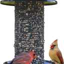 Nature's Way Midnight Metal Mesh Mixed Seed and Peanut Bird Feeder for Wild Birds and Outdoor Dcor, 2.75 Quart Capacity, Easy to Clean and Fill with Easy-Cling Mesh, Black