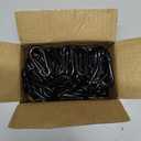 50 Pack 2" Heavy Duty Carabiner Clips, M5 Black Galvanized Steel Spring Snap Hooks, Rust-Resistant Keychain Clips for Hammock, Camping, Hiking, Fishing, Swing Set