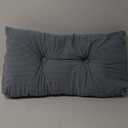 Velvet Button Tufted Lumbar Headboard Pillow 28"/16"