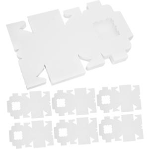 50pcs Small Cake Boxes with Window Elegant Pastry Packaging for Cookies Cupcakes and Desserts Sturdy White Containers for Takeaway Picnics and Celebrations